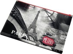 Desky na dokumenty Paris, se zipem, A4, PP, PANTA PLAST