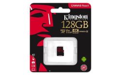 Paměťová karta Canvas React, micrSDXC, 128GB, C10/U3/V30/A1, 100/80 MB/s, KINGSTON