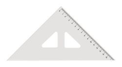 Koh-i-noor  Trojúhelníkové pravítko, plastové, 45 °, KOH-I-NOOR