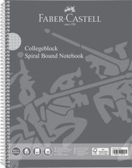 Spirálový sešit, A4, čtverečkovaný, 80 listů, perforovaný, děrovaný, FABER-CASTELL 70-010-419
