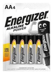 ENERGIZER  Batterie, AA (tužková), 4 ks, ENERGIZER Alkaline Power ,balení 4 ks