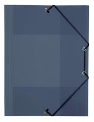 Viquel  Desky s gumičkou PropyGlass, transparentní, kouřová, PP, 15 mm, A4, VIQUEL 113378-08