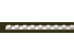 Hřbet, plastový, bílý, 6 mm, 10-20 listů, FELLOWES