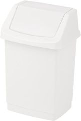 Odpadkový koš, s výklopným víkem, 50 l, CURVER Click-it bílý