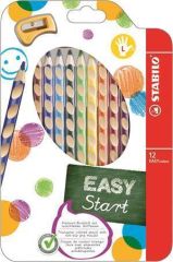 Stabilo  Barevná pastelka Easycolours, HB, trojhranná, pro leváky, 12ks/bal., STABILO