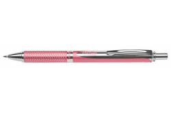Pentel  Kuličkové pero EnerGel BL-407, modrá, 0,35 mm, stiskací mechanismus, růžové tělo, PENTEL BL407P-A