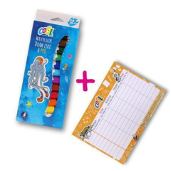 COOL BY VICTORIA  Školní balíček COOL BY VICTORIA 3: Temperové barvy, 12 ks + DÁREK: Rozvrh hodin, COOL BY VICTORIA