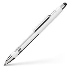 SCHNEIDER  Kuličkové pero Epsilon Touch, bílá-stříbrná, 0,7mm, stiskací mechanismus, sytlus, SCHNEIDER