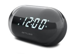 Radiobudík M-15GL, černá, s digitálními hodinami, MUSE M-15 GL