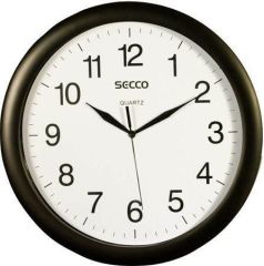 SECCO  Nástěnné hodiny, černé, 33 cm, SECCO