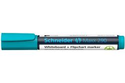 SCHNEIDER  Popisovač na bílou tabuli a flipchart Maxx 290, tyrkysová, 1-3 mm, kuželový hrot, SCHNEIDER 129114