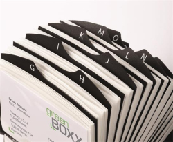 Vizitkář otočný VISIFIX, černá, na 400 ks, horizontální, kovový, DURABLE 248101