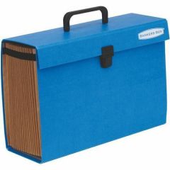 FELLOWES  Aktovka „Bankers Box Handifile“, modrá, karton, 19 kapes, FELLOWES