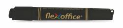 FLEXOFFICE  Permanentní popisovač PM04, černá, 0,8/6,0 mm, kuželový/klínový hrot, oboustranný, FLEXOFFICE
