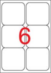 Apli  Etiketa, ILC, 99,1 x 93,1 mm, zaoblené rohy, 600 ks/bal., APLI 02421 ,balení 100 ks