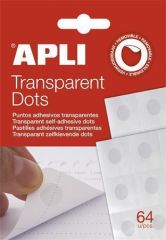 Lepící tečky Transparent Dots, průhledné, odnímatelné, APLI