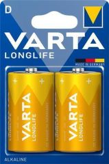 Baterie, D (velký monočlánek), 2 ks, VARTA Longlife Extra