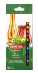 Olejové křídy Academy, 12 různých barev, DERWENT