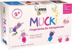 Sada prstových barev, MUCKI ROYAL, 6 barev, 6x 50ml, KREUL ,balení 6 ks