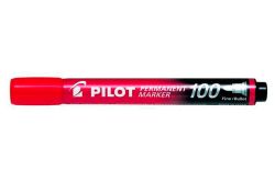 PILOT  Permanentní popisovač Permanent Marker 100, červená, 1 mm, kuželový hrot, PILOT