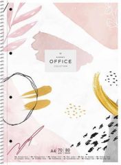 SHKOLYARYK  Spirálový sešit Office collection, mix motivů, linkovaný, A4+, 80 listů, SHKOLYARYK A4-080-6507L