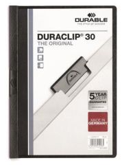 Durable  Desky s rychlovazačem DURACLIP® 30, černá, s klipem, A4, DURABLE