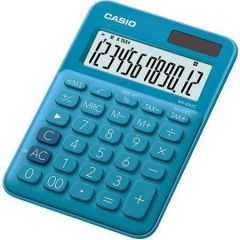 Casio  Kalkulačka MS 20 UC, modrá, stolní, 12 místný displej, CASIO