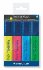 STAEDTLER  Zvýrazňovač Textsurfer classic 364, 4 barvy, 1-5mm, STAEDTLER