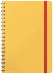 Leitz  Spirálový sešit Cosy Soft Touch, matně žlutá, čtverečkovaný, B5, 80 listů, LEITZ