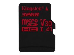 Paměťová karta Canvas React,  microSDHC, 32GB, C10/U3/V30/A1, 100/70 MB/s, KINGSTON