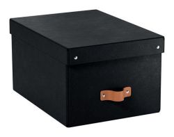 Úložný box Puro, černá, velikost M, 2 ks/balení, LEITZ 61490095 ,balení 2 ks