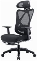 Kancelářská otočná židle Cope, černá, látkový potah, nastavitelná opěrka hlavy, podnožka