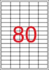 Etiketa, 35,6 x 16,9 mm, snímatelná, zaoblené rohy, 2000 ks/bal., APLI 10199 ,balení 25 ks