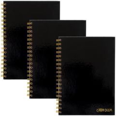 Spirálový sešit Carpe Diem, černá, B5, linkovaný, 80 listů, FSC, PUKKA BAD 9375-CD