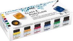 Sada barev na sklo a porcelán CLEAR, 6 x 20 ml, KREUL