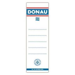 Donau  Štítek pro pákové pořadače, bílý, samolepící, 54x153 mm, DONAU ,balení 20 ks