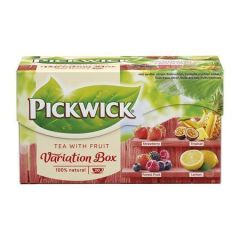 Pickwick  Černý čaj Variation, 20 x 1,5 g, jahoda, tropické ovoce, lesní ovoce, citron, PICKWICK 4061438