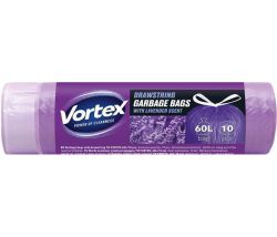 Pytle na odpadky s vůní levandule, zatahovací, 60 l, 10 ks, HDPE, VORTEX MSZ6010VORTEXSCENTLA ,balení 10 ks