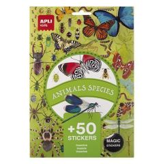 Samolepka Stickers, hmyz, odstranitelné, 50 ks, APLI Kids 19429 ,balení 50 ks