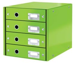Leitz  Zásuvkový box Click&Store, zelená, 4 zásuvky, laminovaný karton, LEITZ