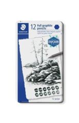 STAEDTLER  Grafitové tužky v laku Mars Lumograph, 12 tvrdostí, sada, šestihranné, STAEDTLER