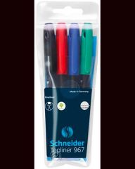 Liner  Topliner 967, 4 barvy, 0,4mm, SCHNEIDER