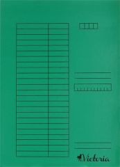 VICTORIA  Desky s rychlovazačem, zelené, karton, A4, VICTORIA ,balení 5 ks