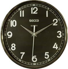 SECCO  Nástěnné hodiny Sweep second, 24,5 cm, rám - barva chrom, SECCO
