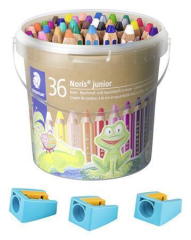 Barevné pastelky Noris Junior, 36 pastelek, 3v1, STAEDTLER 140 C36
