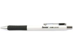 Kuličkové pero Senior, černá, 0,4mm, stiskací mechanismus, FLEXOFFICE