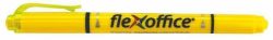 FLEXOFFICE  Zvýrazňovač HL01, žlutá, 1,0/4,0 mm, oboustranný, FLEXOFFICE ,balení 12 ks