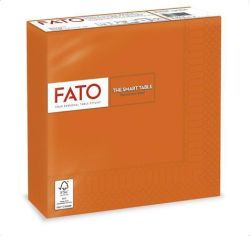 FATO  Ubrousky Smart Table, oranžová, 1/4 skládání, 33 x 33 cm, FATO 82621400 ,balení 50 ks
