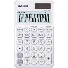 Casio  Kalkulačka SL 310, bílá, 10 místný displej, CASIO
