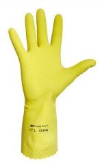 Pracovní rukavice, latex, velikost 7, žluté ,balení 10 ks